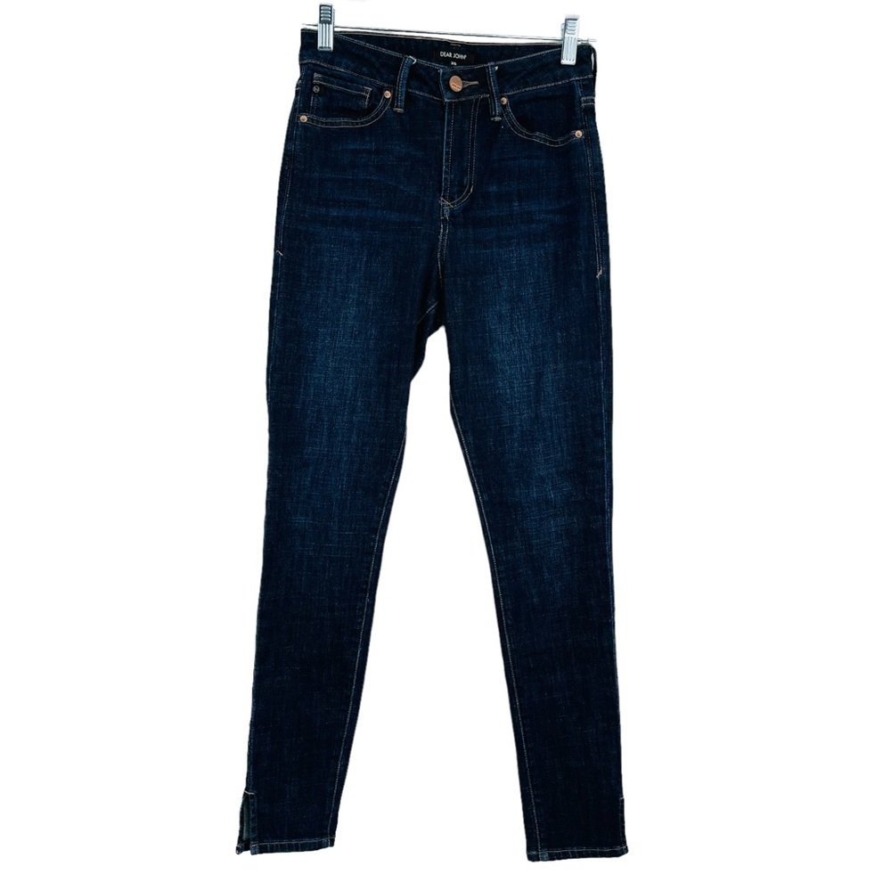 Dear John high rise skinny jeans dark wash blue women's size 25